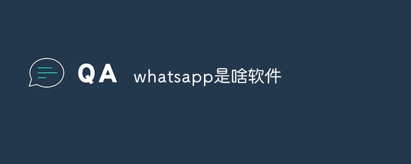 WhatsApp是一个什么样的软件？